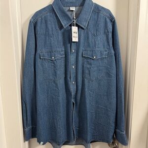 Men's Denim Button Down Shirt